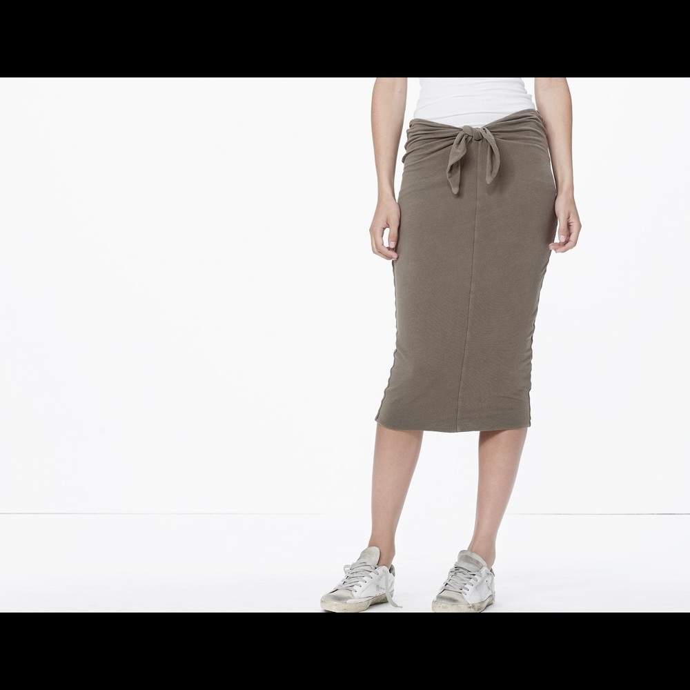 James Perse Tie Skirt Size 1 Army Green